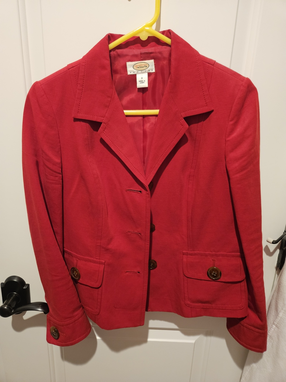 Talbots Red Tailored Women's Blazer Jacket
